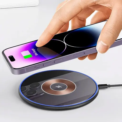 БЗП WIWU Wi-W013 15W wireless charger Black - фото 2