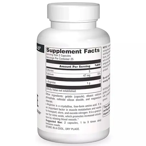 Аминокислота Source Naturals L-Arginine 500 mg, 50 капсул - фото 2