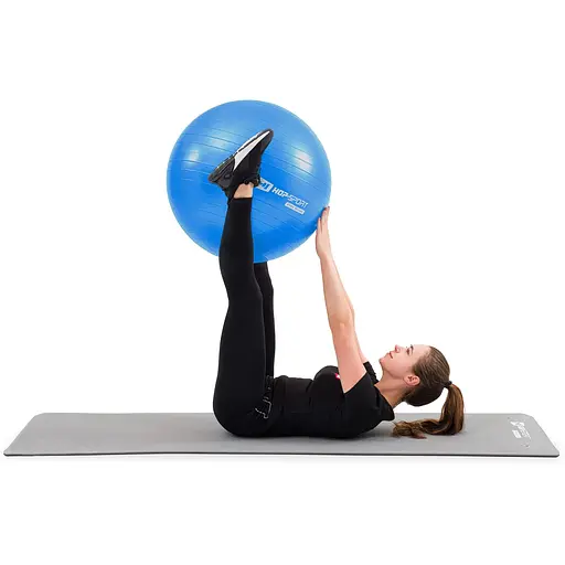 Фитбол Hop-Sport 45см голубой + насос 2020 - фото 5