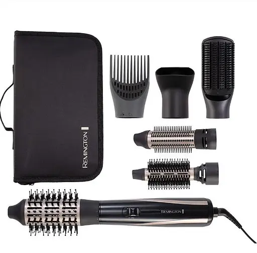 Фен-щетка Remington Blow Dry & Style Caring, 1200Вт, 2 режима, ионизация, холодный обдув, кейс для хранения, керамика, черно-золотой - фото 5