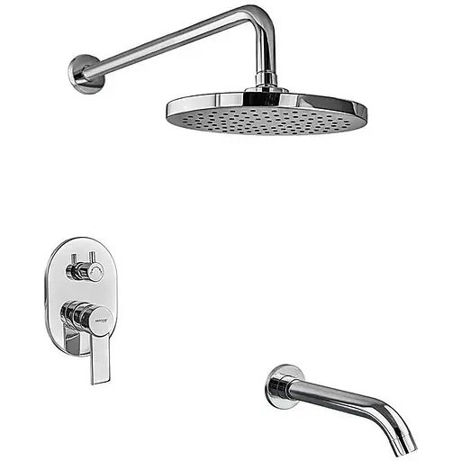 Душова система прихованого монтажу Mixxus Premium Benedict 009 Inner box MI5971, Хром - фото 1