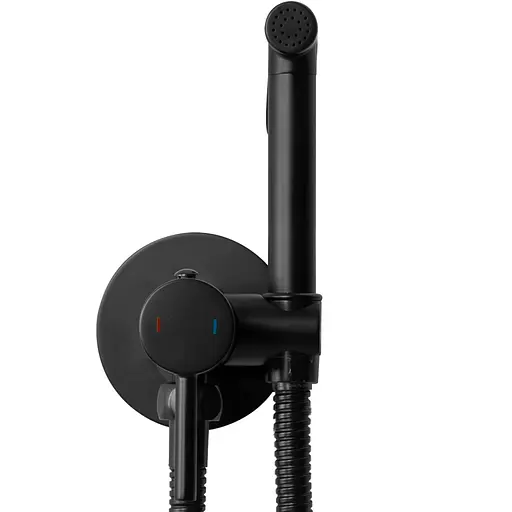 Набор гигиенического душа скрытого монтажа Rea Loop black черный REA-B8978, Черный матовый - фото 3