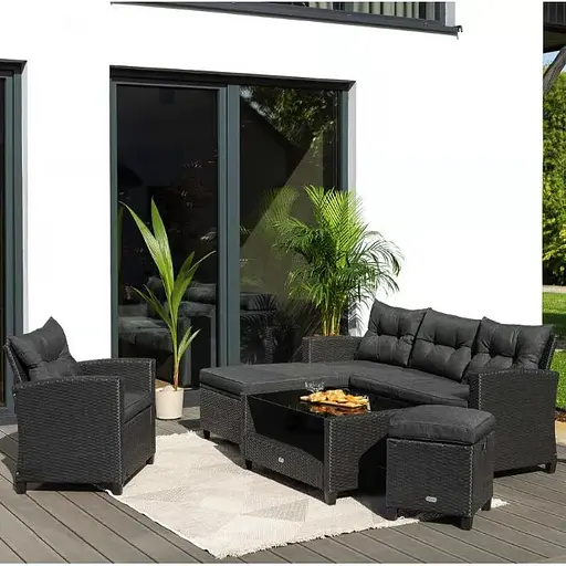 Комплект садових меблів Di Volio Dalmia сірий/графітовий - фото 3