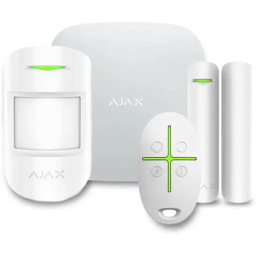 Комплект бездротової сигналізації Ajax StarterKit 2 white (Hub 2/MotionProtect/DoorProtect/SpaceControl) - фото 1