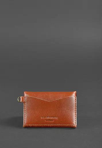 Кожаная монетница с клапаном 1.0 светло-коричневая. - фото 6