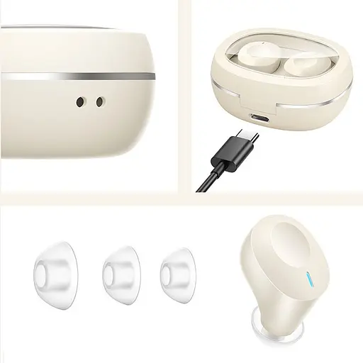 Бездротові TWS навушники Hoco EQ3 Smart Milky White - фото 2