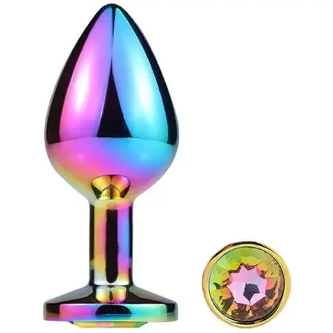 Металлическая анальная пробка Mai Attraction Toys №73 Rainbow - фото 2