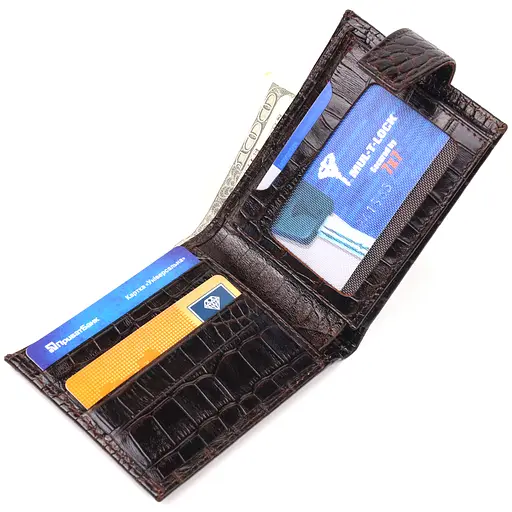 Мужской кожаный кошелек Canpellini 11х8.3х1 см acs0025063 - фото 4