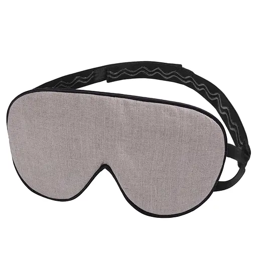Маска для сну з льону «Чумацький Шлях» з нековзкою резинкою. Пов'язка на очі з льону українського виробництва. в Подарунковій упаковці. Бежева (1188-02)
