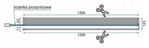 Душова стінка Rea Aero N 120 chrome з полицею Evo REA-K7550 + HOM-08945, прозорий, хром - фото 8