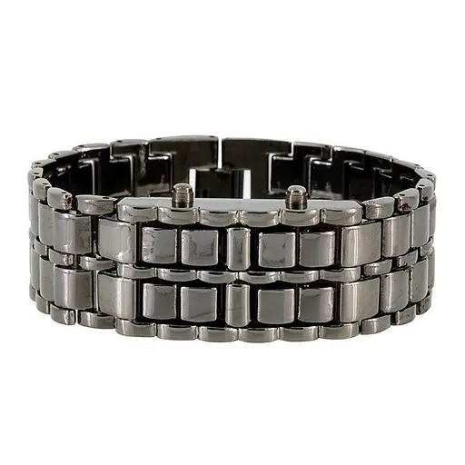 Часы-браслет Led Watch Iron Samurai Черный с красными светодиодами (IBW012BR) - фото 4