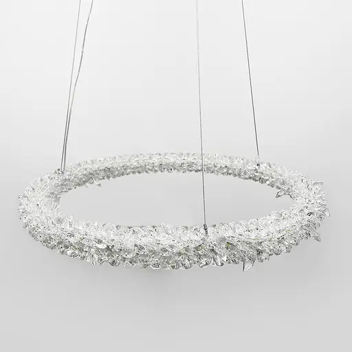 Неймовірна кришталева підвісна люстра Ø 60 см | Арт. MD 9105R-600 CH | Line F - фото 3