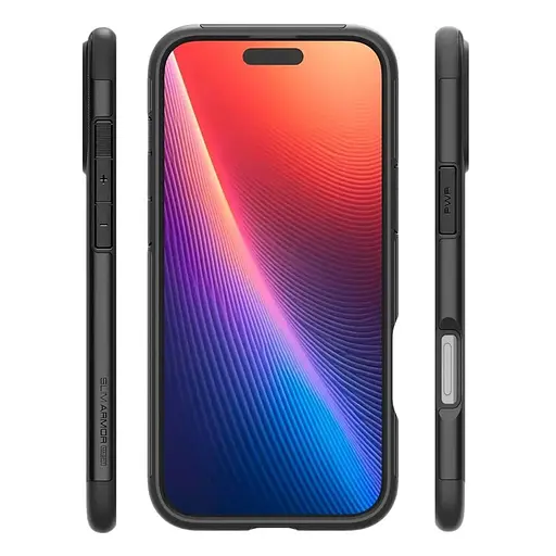 Оригинальный противоударный чехол Spigen Slim Armor (MagFit) MagSafe для iPhone 16 Pro (6.3") Black ACS08164 - фото 12