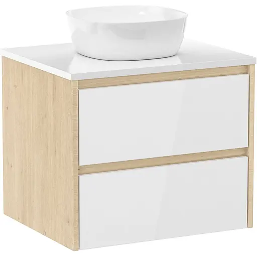 Тумба підвісна Imprese Netka з умивальником 60 см дуб f3201Dr - фото 1