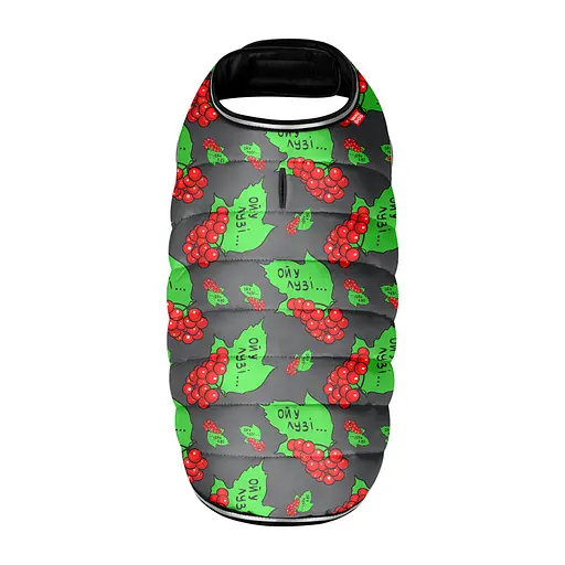 Куртка-накидка для собак Waudog Clothes, малюнок "Калина", XL, А 47 см, B 68-80 см, С 42-52 см [CD] - фото 3