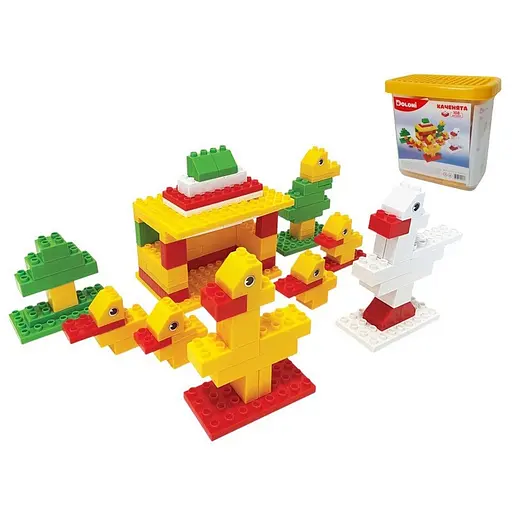 Конструктор Утята Doloni 013888/11 в пластиковом боксе 108 деталей - фото 3