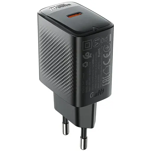 МЗП Acefast A104 GaN PD25W (1USB-C) Black - фото 2