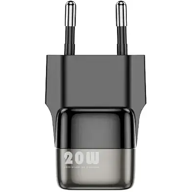 Адаптер мережевий зарядний пристрій Kuulaa KL-CD34 20W Super Si Type-C (у коробці) чорний - фото 1