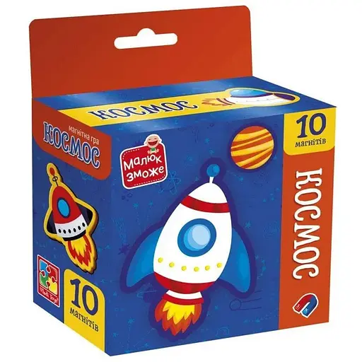 Гра розвиваюча Vladi Toys Набір магнітів Космос VT3106-34 Різнокольоровий - фото 1