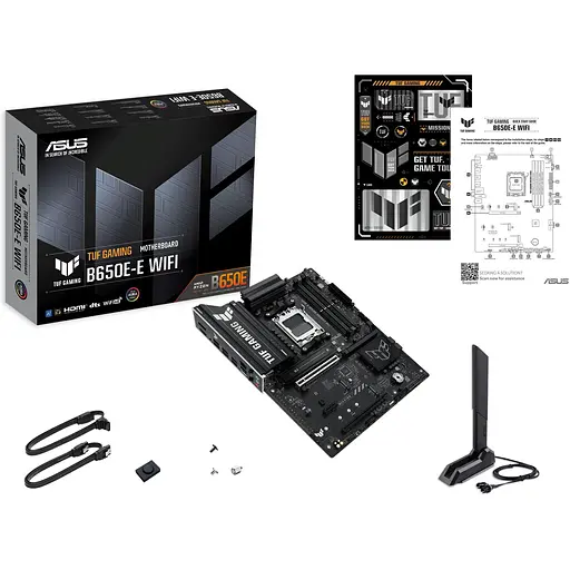Материнская плата Asus TUF Gaming B650E-E WIFI sAM5 B650 4xDDR5 M.2 HDMI DP WiFi BT ATX - фото 2