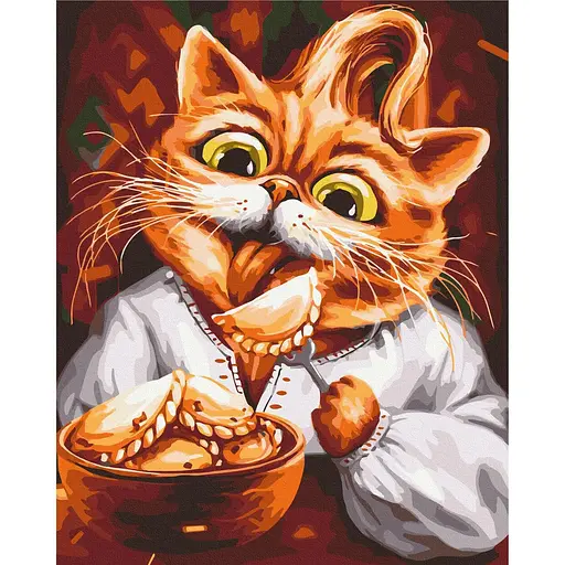 Картина за номерами на підрамнику Brushme Кіт-ласун Маріанна Пащук