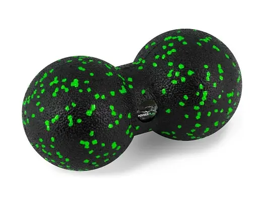 Масажний набір PowerPlay PP_4015 EPP Foam Roller Set 4in1 (2-ва роли + 2-ва м'ячі) Чорно-зелений (PP_4015_Green) - фото 5