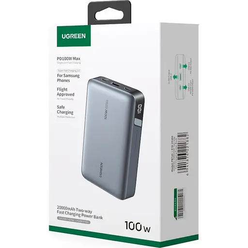Портативний акумулятор для ноутбуків Ugreen PB720 20000 mAh 100 W Two-way FC (UGR-25188) - фото 4