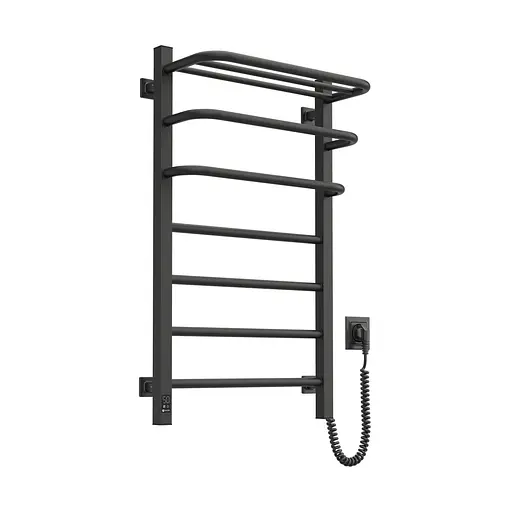 Электрический полотенцесушитель Navin Fortis 480x800 Sensor правая черный муар 12-228153-3680, Черный матовый, Правое, Электронный - фото 3