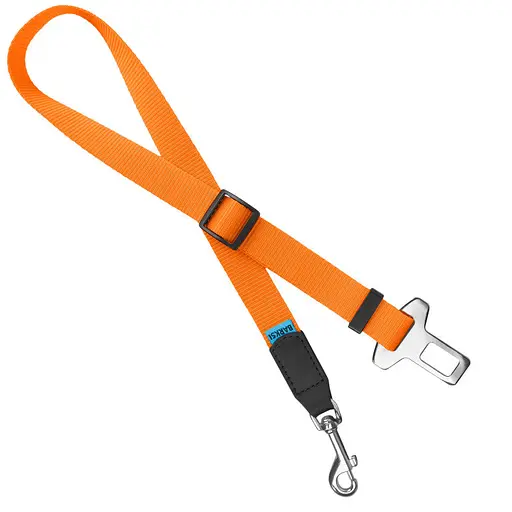 Ремінь автомобільний для кріплення собак Barksi помаранчовий - фото 1