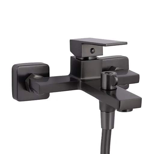 Смеситель для ванны Qtap Gemini (c душевым гарнитуром) QTGEM259GMB45684 Gunmetal Black PVD - фото 3