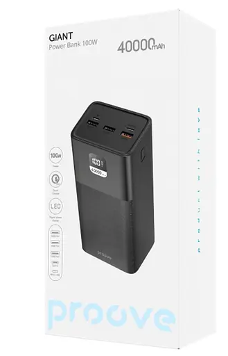 Павербанк Proove Giant Black 40 000 mAh / 100 Вт (PBGI99320001) - фото 4