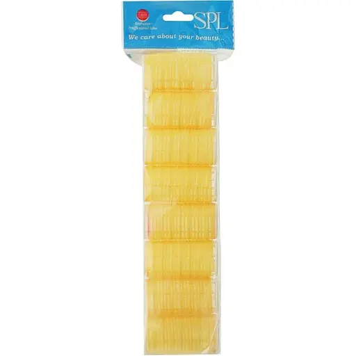 Бигуди-липучки SPL 31 мм желтые 8 шт.  - фото 1