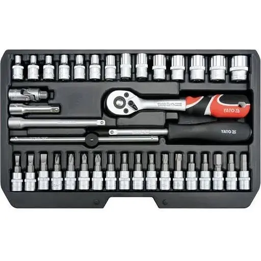 Набор торцевых головок с трещоткой YATO YT-1447