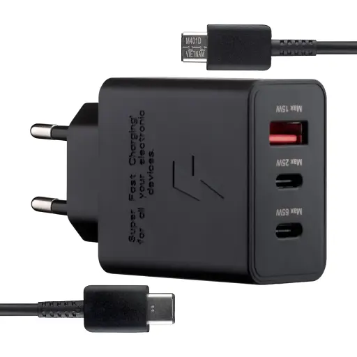 Сетевое зарядное устройство для Samsung T6530 65W Type-C to Type-C High c0py Черный - фото 1