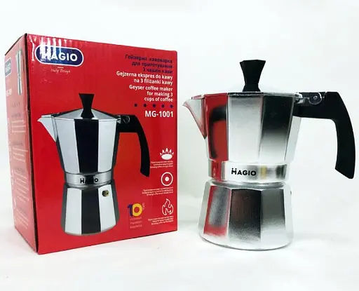 Гейзерна кофеварка MAGIO MG-1001 гейзерного типа на 3 порции еспресо 150 мл - фото 4