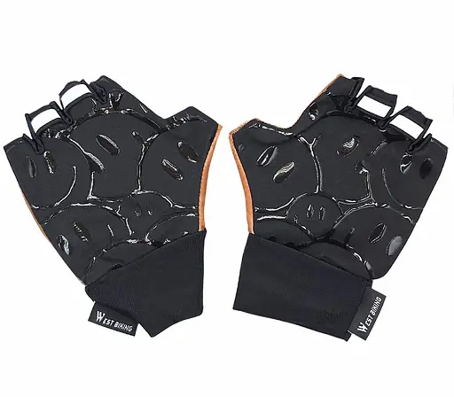 Велорукавиці дитячі West Biking YP0211248 з короткими пальцями M (5-6 р) камуфляж Brown (G0001831) - фото 2