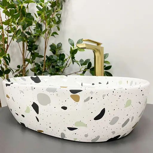 Умивальник VBI Modena S terazzo glossy накладний VBI-012004, Цветной - фото 5