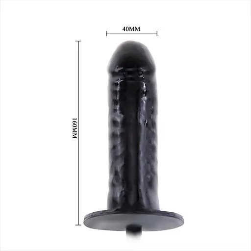 Анальний розширювач Baile Bigger Joy Inflatable Penis 16 см (чорний) - фото 6