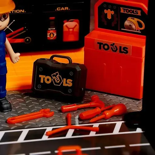 Ігровий дитячий набір інструментів Станція тех-обслуговування 3в1 Двостороння валізка-рюкзак - фото 9