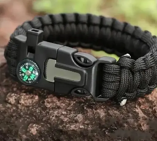Годинник тактичний Skmei Navi Paracord Чорний (1845-1) - фото 2