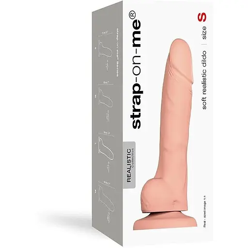 Реалістичний фалоімітатор Strap-On-Me Soft Realistic Dildo Vanilla - Size S - фото 3