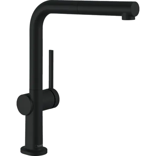 Смеситель для кухни Hansgrohe Talis M54 270 1jet с выдвижным изливом Matt Black 72808670 Черный матовый - фото 1