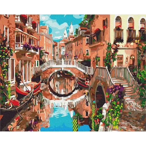 Картина за номерами Місток через канал Brushme 40x50 см кольорова 000221079