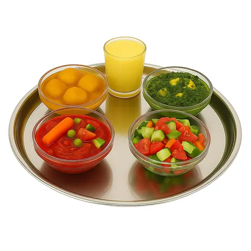 Круглый поднос из нержавеющей стали диаметр 55 см, Interos Серебристый 87918 - фото 4