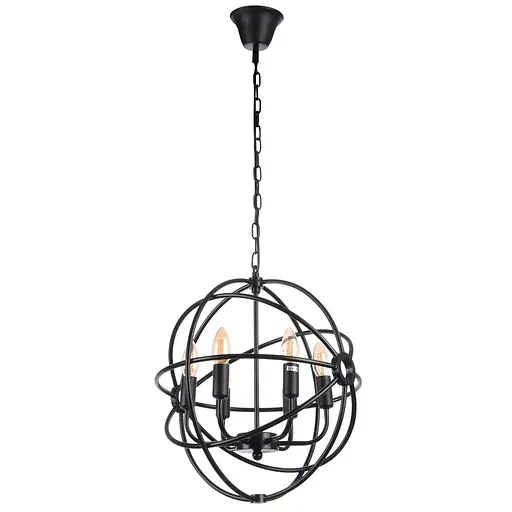 Люстра Brille подвесная лофт E27 60W BK (BL-356S/6)