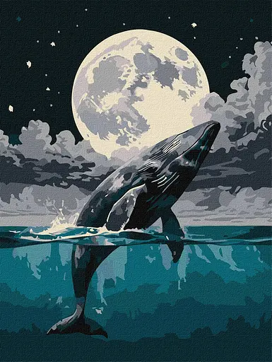 Набір для розпису по номерах Стрибок до небес, Ideyka, 30x40 см, КНО6714