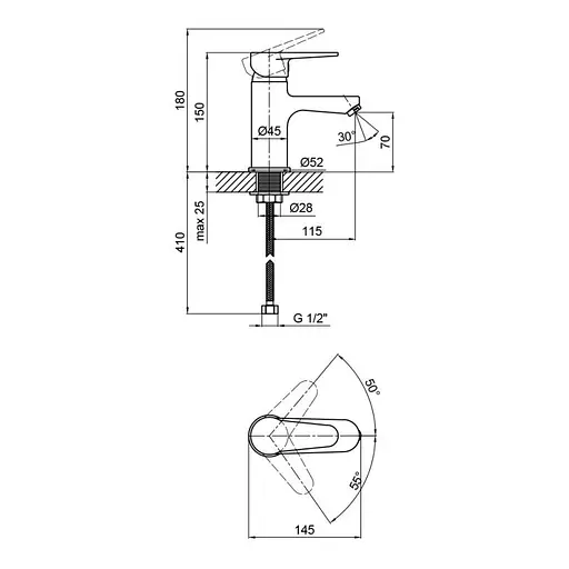 Смеситель для раковины Lidz (BLA) -14 43 001F - фото 5
