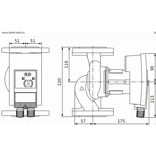 Циркуляційний насос Wilo Yonos MAXO 40/0,5-4 (2120645) - фото 2