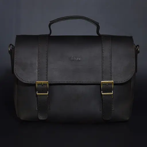 Чоловіча шкіряна сумка TARWA 32х25х7 см sum0025452 - фото 9