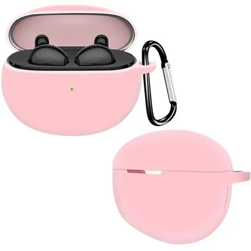 Чохол-накладка DK для Oppo Enco Air 3i (ETE91) Silicone Candy Friendly з карабіном (012708) (pink)